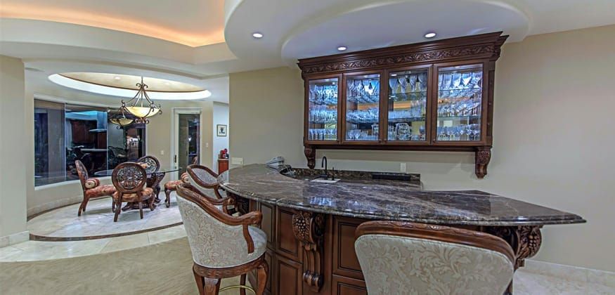 Mike Tyson House -A bar by the dining room