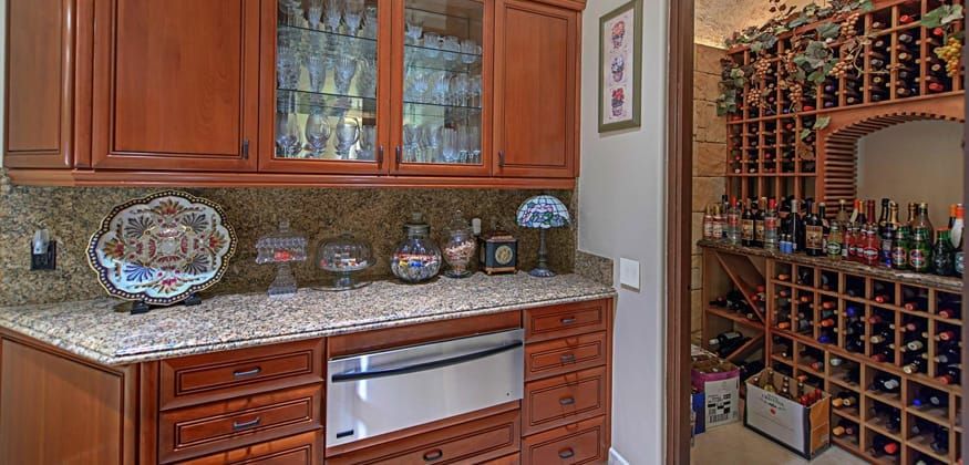 Mike Tyson House - The home has a wine cellar by the pantry